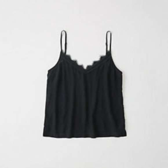 Black Lace Trim Cami - Picture 3 of 10